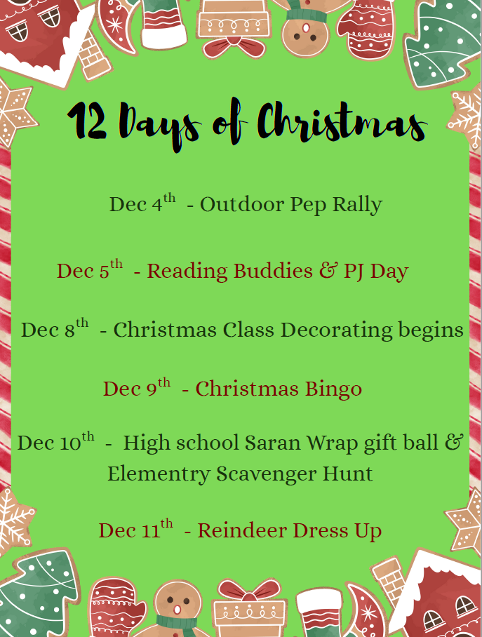 12 Days of Christmas Activities
